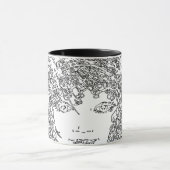 Creative Woman Schwarz-weiß Fireworks Tasse (Zentrum)