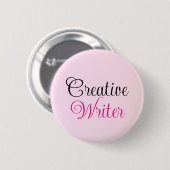 Creative Writer Pastel Pink Button (Vorne & Hinten)