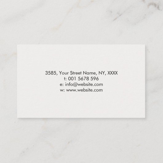 Creative Writing - Fountain Ink Tree Visitenkarte (Rückseite)