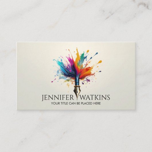 Creative Writing - Fountain Tinte Pen Visitenkarte (Vorderseite)