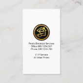 Creative Yellow Bulb Flash Light Visitenkarte (Rückseite)