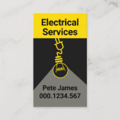 Creative Yellow Bulb Flash Light Visitenkarte (Vorderseite)