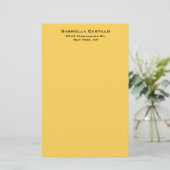 Creative Yellow Color Schlicht Elegant Einfach Briefpapier (Stehend Vorderseite)