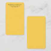 Creative Yellow Color Schlicht Elegant Einfach Mitteilungskarte (Vorne/Hinten)