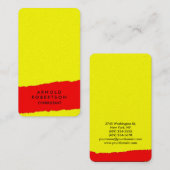 Creative Yellow Red Abstrakt Art Visitenkarte (Vorne/Hinten)