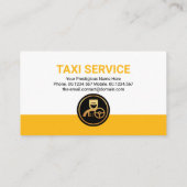 Creative Yellow Taxi-Fahrer Visitenkarte (Rückseite)