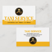 Creative Yellow Taxi-Fahrer Visitenkarte (Vorne/Hinten)