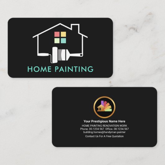 Creative Zuhause Brush Frame Painter Visitenkarte (Vorne/Hinten)