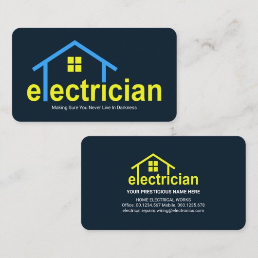 Creative Zuhause Electrical Service Visitenkarte (Vorne/Hinten)