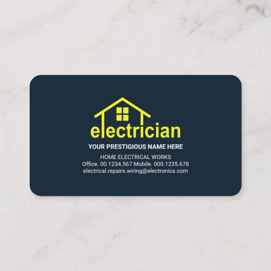 Creative Zuhause Electrical Service Visitenkarte (Rückseite)