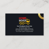 Creative Zuhause Movers Truck City Silhouette Visitenkarte (Rückseite)