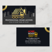 Creative Zuhause Movers Truck City Silhouette Visitenkarte (Vorne/Hinten)