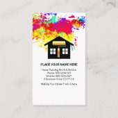 Creative Zuhause Paint Brush Visitenkarte (Rückseite)