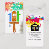 Creative Zuhause Paint Brush Visitenkarte (Vorne/Hinten)