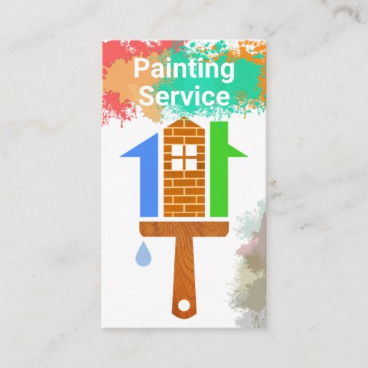 Creative Zuhause Paint Brush Visitenkarte (Vorderseite)