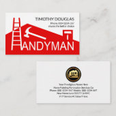 Creative Zuhause Rooftop Ladder Brush Gebäude Visitenkarte (Vorne/Hinten)