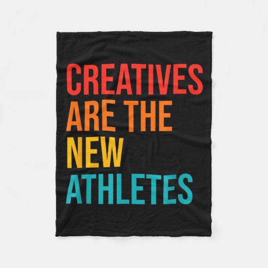 Creatives Are The New Athletes Funny Retro Apparel Fleecedecke (Vorderseite)