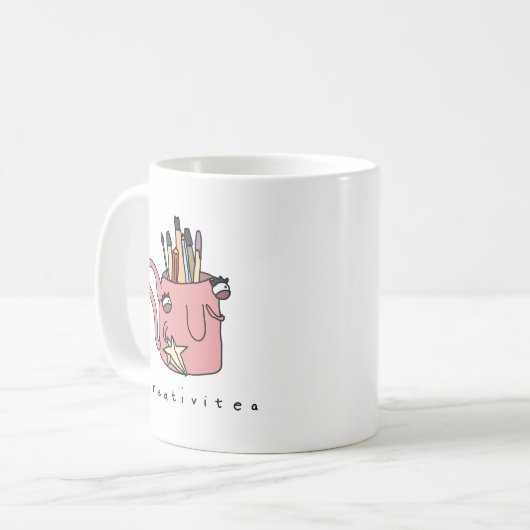Creativitea | lustige Comic-Tee-Tasse Kaffeetasse (Vorderseite Links)