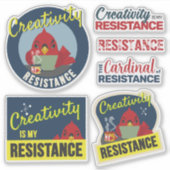 "Creativity is My Resistance" Compact Collection Aufkleber (Vorderseite)