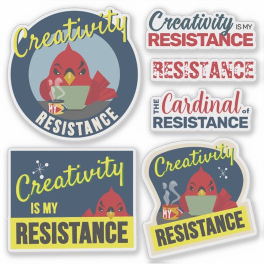 "Creativity is My Resistance" Compact Collection Aufkleber (Vorderseite)