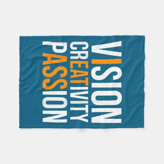 Creativity On Shirt Sarcastic Funny Motivation Fleecedecke (Vorderseite (Horizontal))