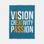 Creativity On Shirt Sarcastic Funny Motivation Fleecedecke (Vorderseite)