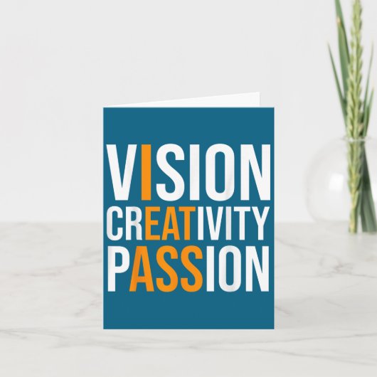 Creativity On Shirt Sarcastic Funny Motivation  Karte (Vorderseite)