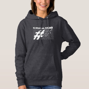 Creator Hashtag-Typografie Hoodie