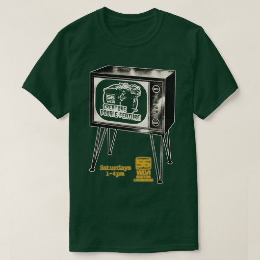 Creature Double Feature TV WLVI 56 Boston T-Shirt (Design vorne)