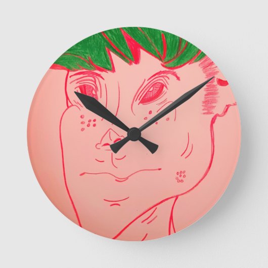 Creature Features Animation  Runde Wanduhr (Vorderseite)