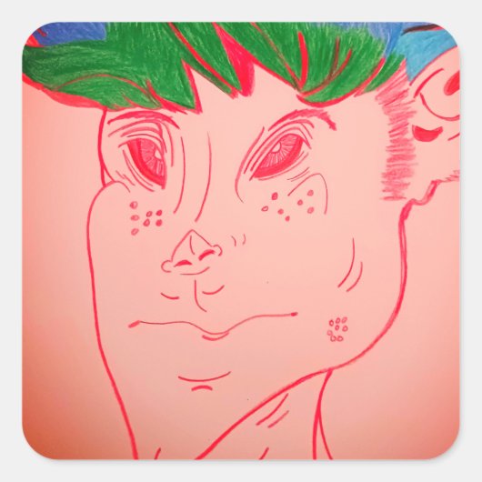 Creature Features Animation Square Stickers (Vorderseite)