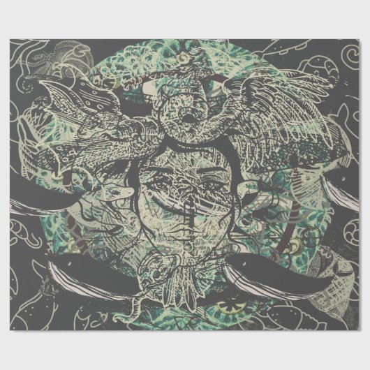 Creatures Geschenkpapier (Flach)