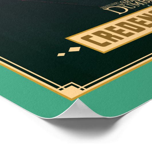 Credence Barebone-Zeichen Grafik Poster (Ecke)