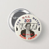 Credico für NYC Bürgermeister 2013 Button (Vorne & Hinten)