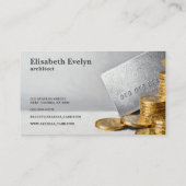 Credit Card and Gold Coins Visitenkarte (Rückseite)