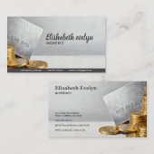 Credit Card and Gold Coins Visitenkarte (Vorne/Hinten)