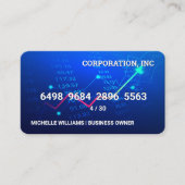 Credit Card | Stock Charts Visitenkarte (Vorderseite)
