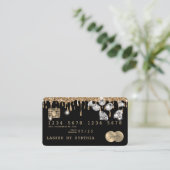 Credit Card Styled Dripping Gold Diamonds Visitenkarte (Stehend Vorderseite)