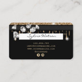 Credit Card Styled Dripping Gold Diamonds Visitenkarte (Rückseite)
