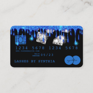 Credit Card Styled Dripping Gold Diamonds Visitenkarte