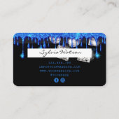 Credit Card Styled Dripping Gold Diamonds Visitenkarte (Rückseite)