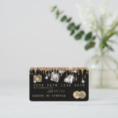 Credit Card Styled Dripping Gold Diamonds Visitenkarte (Stehend Vorderseite)