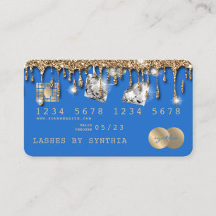 Credit Card Styled Dripping Gold Diamonds Visitenkarte
