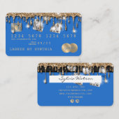 Credit Card Styled Dripping Gold Diamonds Visitenkarte (Vorne/Hinten)