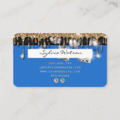 Credit Card Styled Dripping Gold Diamonds Visitenkarte (Rückseite)