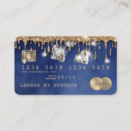 Credit Card Styled Dripping Gold Diamonds Visitenkarte