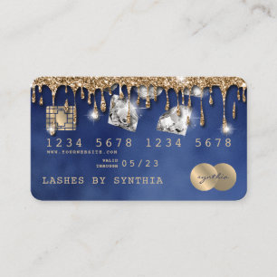 Credit Card Styled Dripping Gold Diamonds Visitenkarte