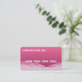 Credit | Debit Card | Pink Wave Visitenkarte (Stehend Vorderseite)