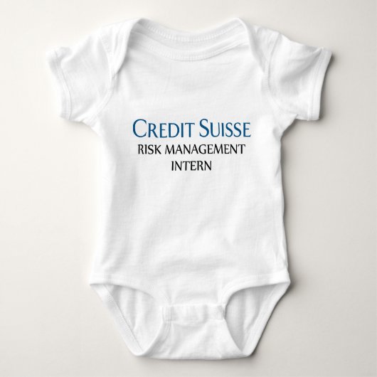 Credit Suisse Risk Management Intern Baby Strampler (Vorderseite)