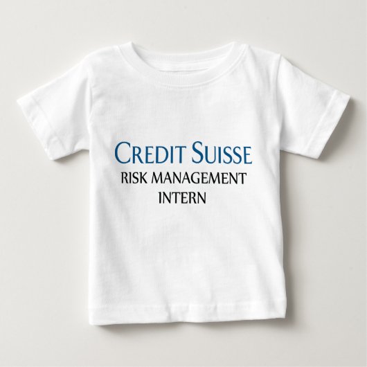 Credit Suisse Risk Management Intern Baby T-shirt (Vorderseite)